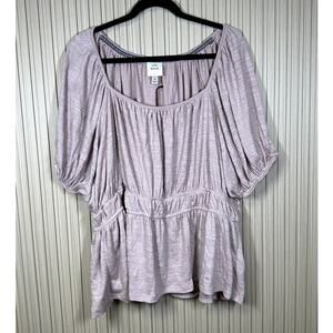 Knox Rose Women's Mauve Pink Half Sleeve Blouse Size 2X